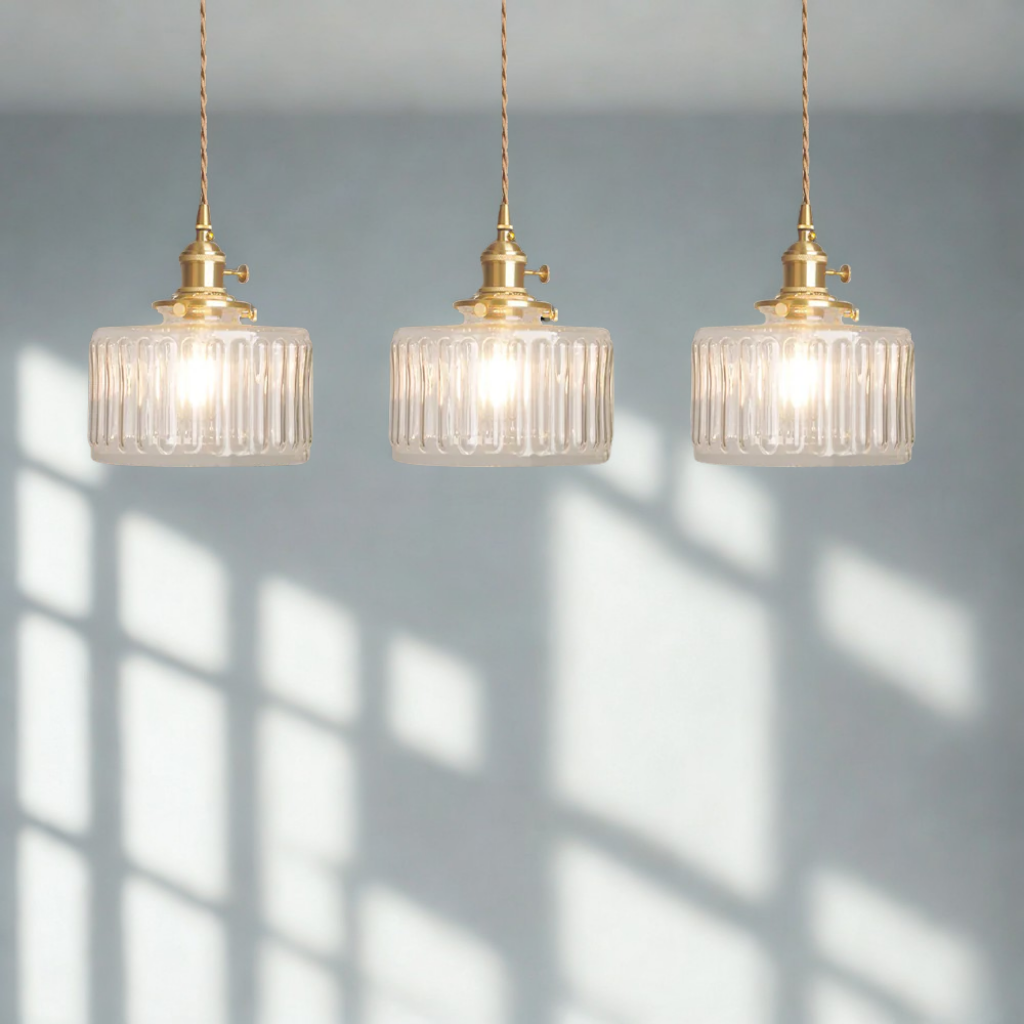 elegant glass kitchen light