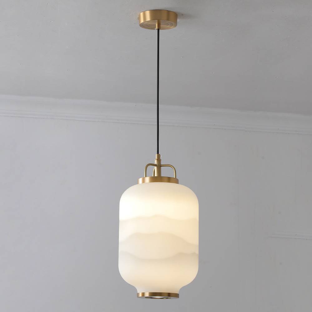 Frosted Glass Pendant Light For Contemporary Ceiling Lamp OpalDwell