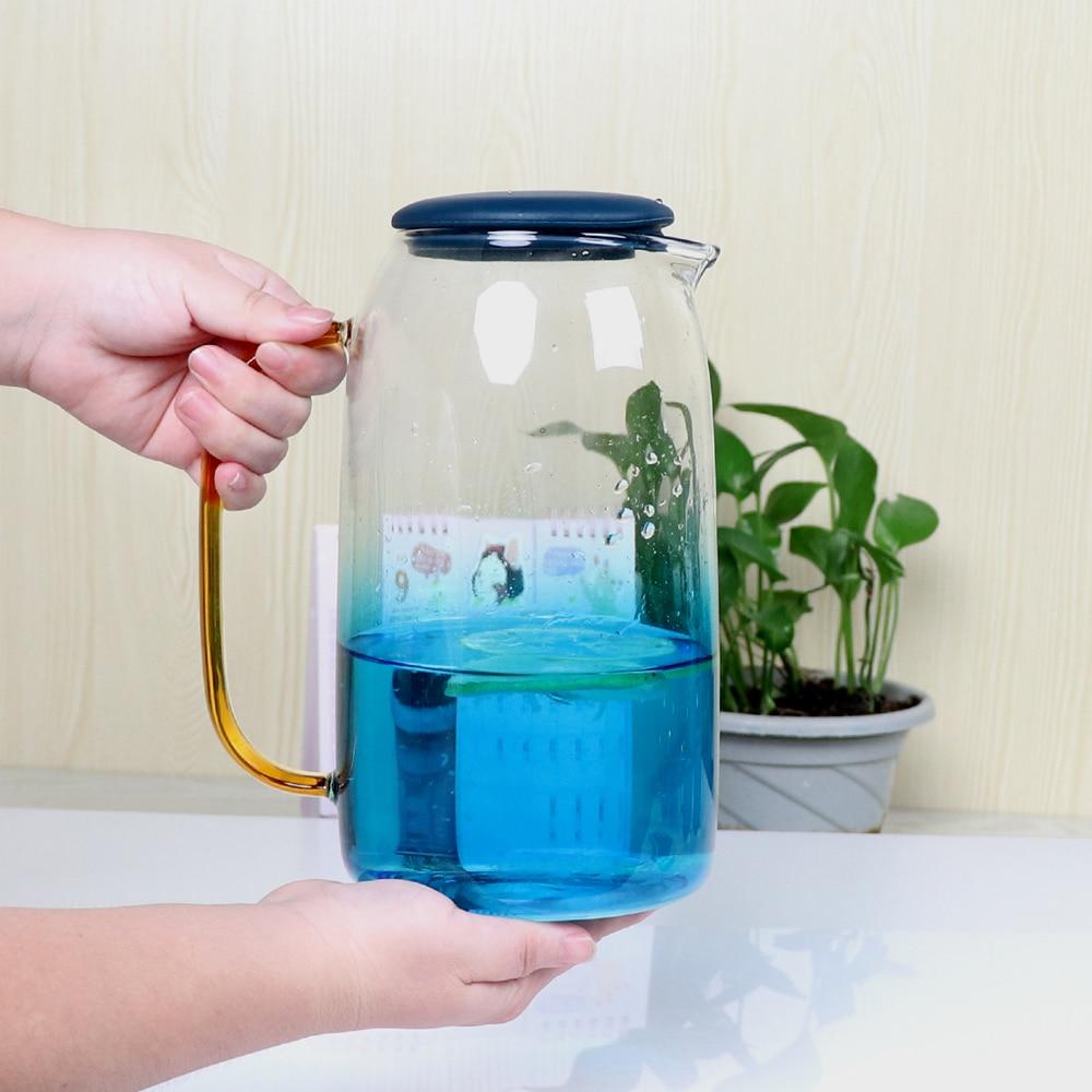 Azure Ombre Glass Pitcher Set | OpalDwell - OpalDwell