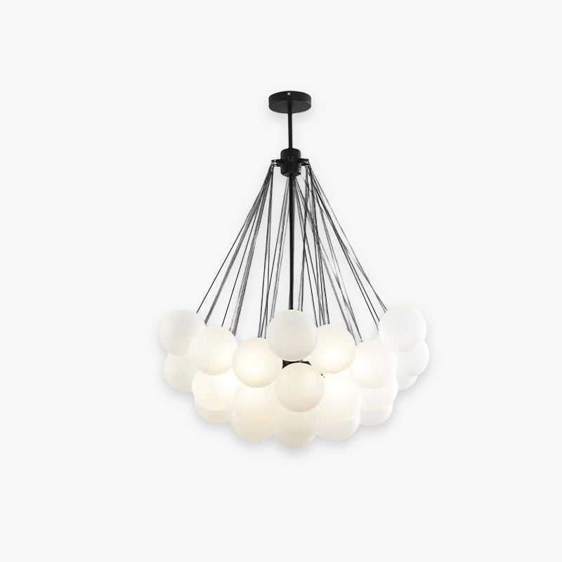 Lumisora Glass and Metal Pendant Light for Living Room - OpalDwell