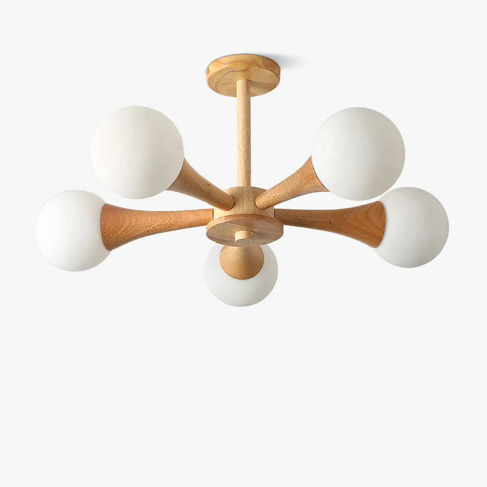 SylvaLume Wooden Pendant Lamp | Elegant Hanging Light - OpalDwell