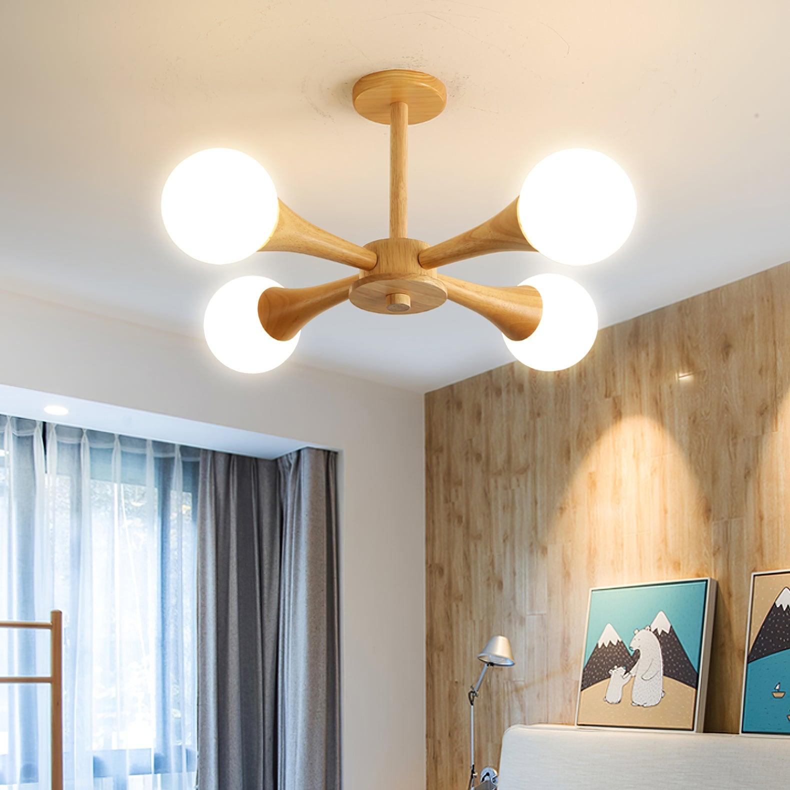 SylvaLume Wooden Pendant Lamp | Elegant Hanging Light - OpalDwell