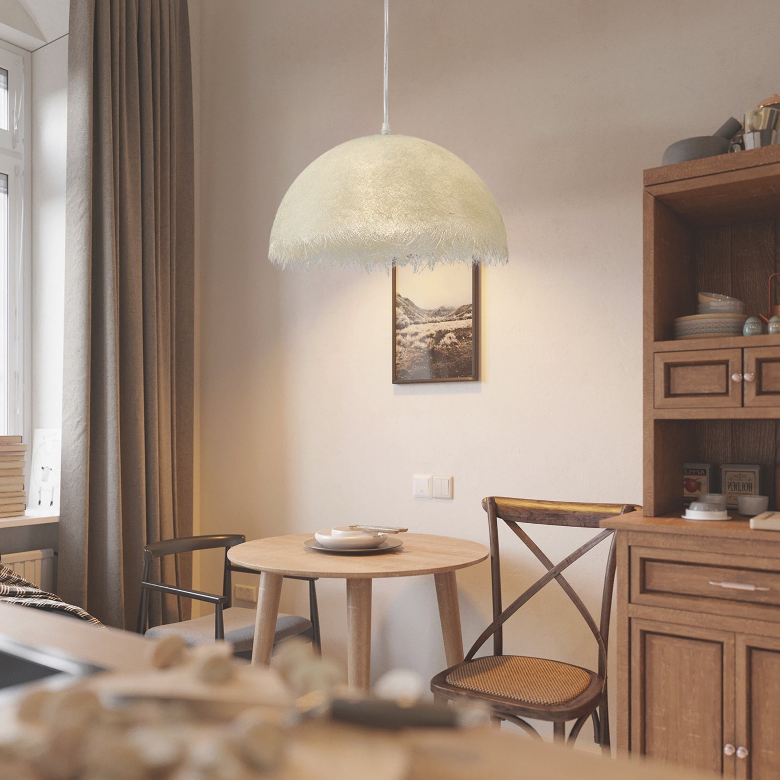 NovaLine Minimalist Pendant Lamp in Epoxy and Metal - OpalDwell