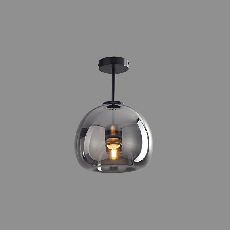 AuroraCircle Modern Black and Gold Round Ceiling Lamp - OpalDwell