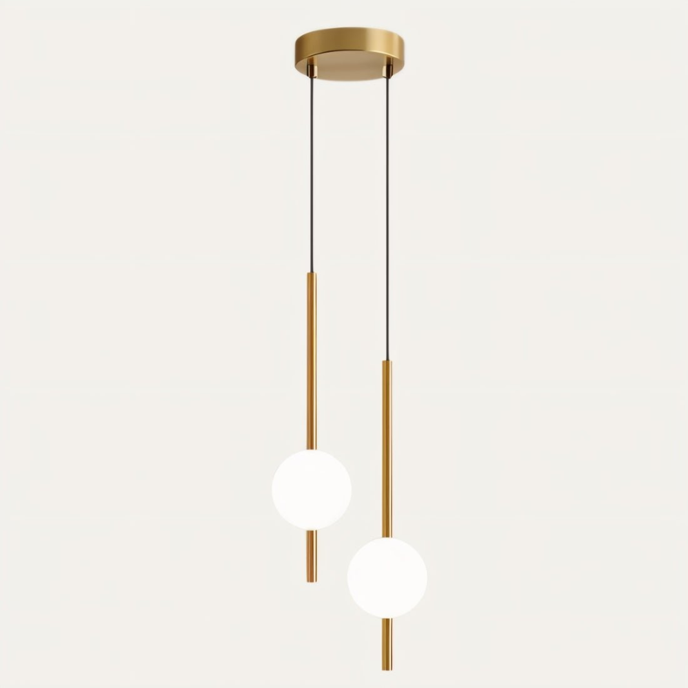 Lyra Nordic Glass Pendant Light With Adjustable LED For Kitchen Islands - OpalDwell