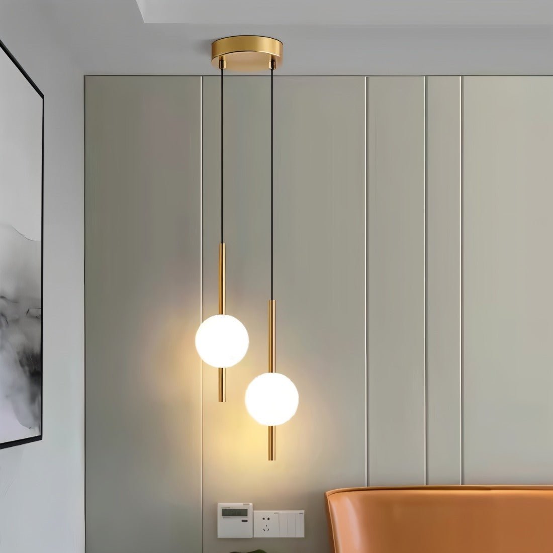 Lyra Nordic Glass Pendant Light With Adjustable LED For Kitchen Islands - OpalDwell