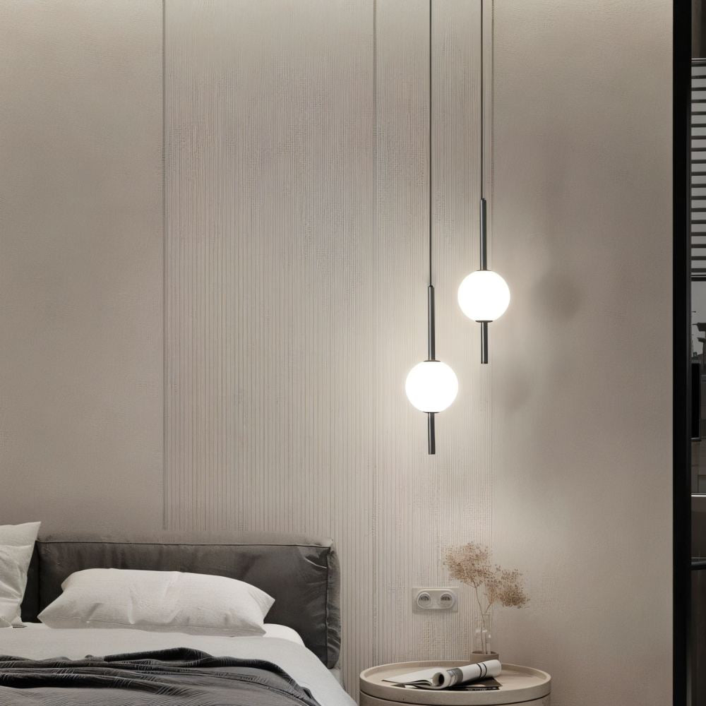 Lyra Nordic Glass Pendant Light With Adjustable LED For Kitchen Islands - OpalDwell