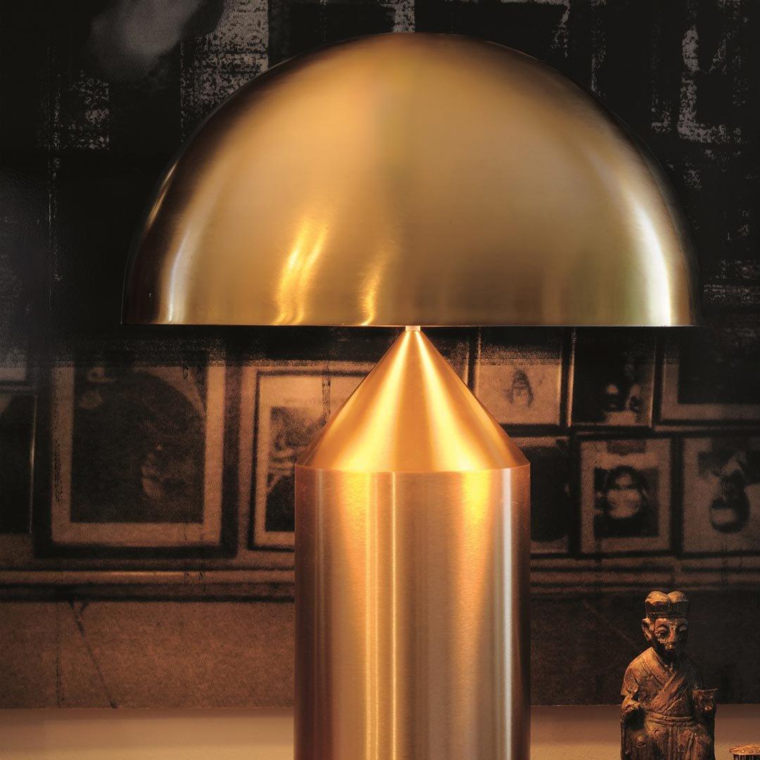 Atollo | Lunaro Sculptural Metal Table Lamp In Italian Style - OpalDwell