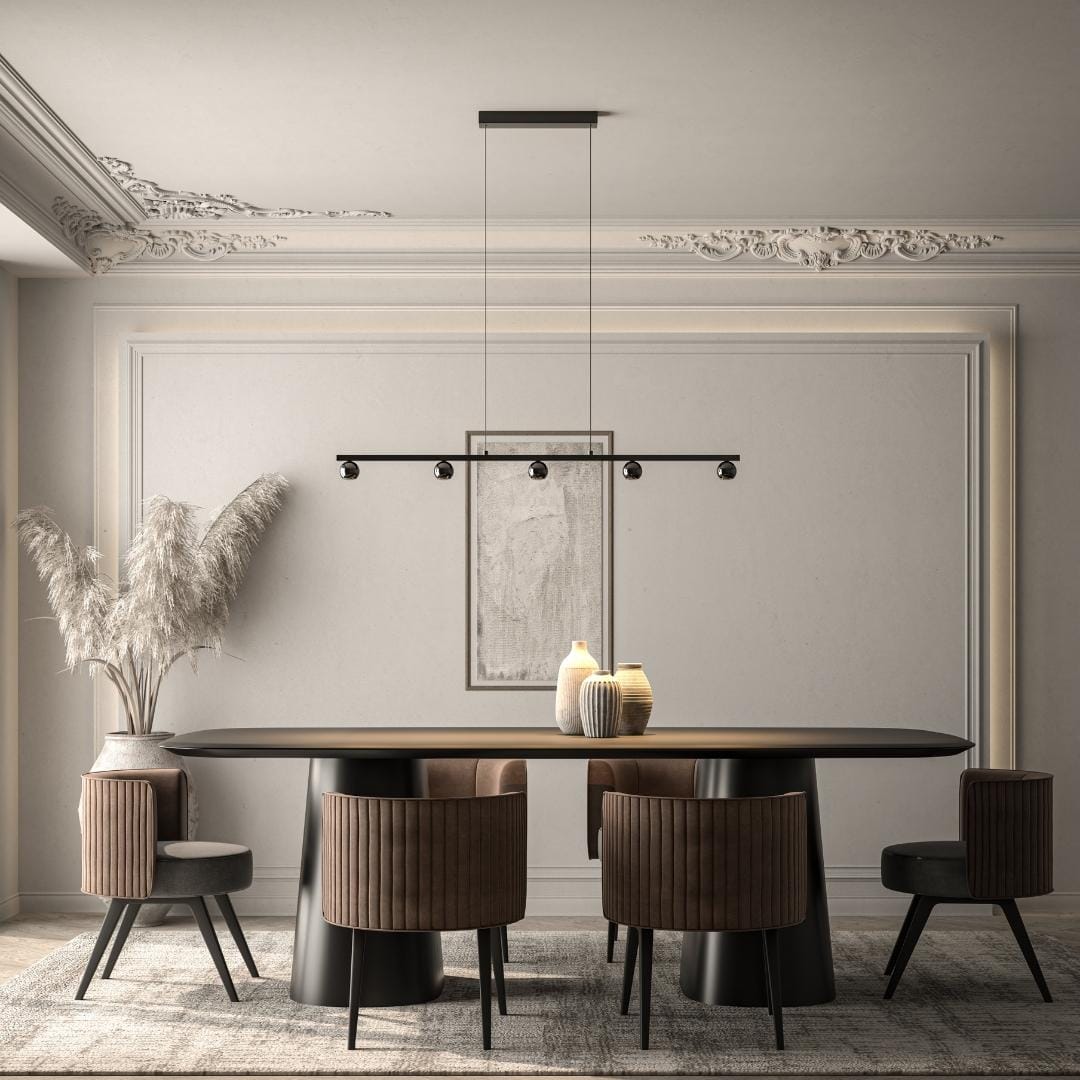NovaSteel LED Pendant Light, Height Adjustable, Warm Glow - OpalDwell