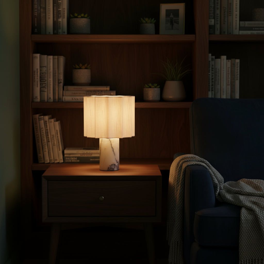 Modern Marble Table Lamp For Elegant Decorative Lighting - OpalDwell