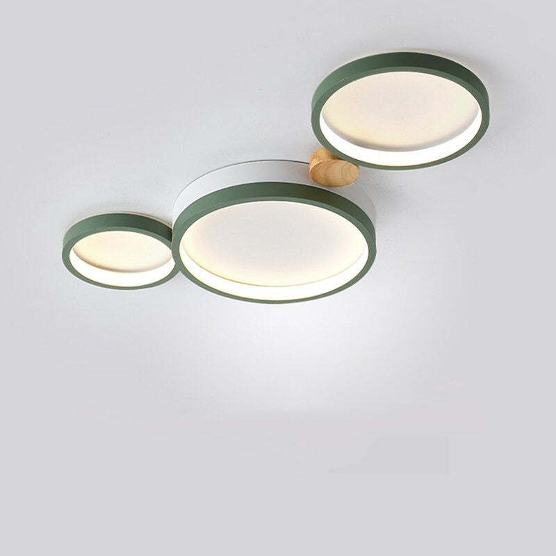 NovaLumen Ceiling Lamp in White and Gray Metal Finish - OpalDwell