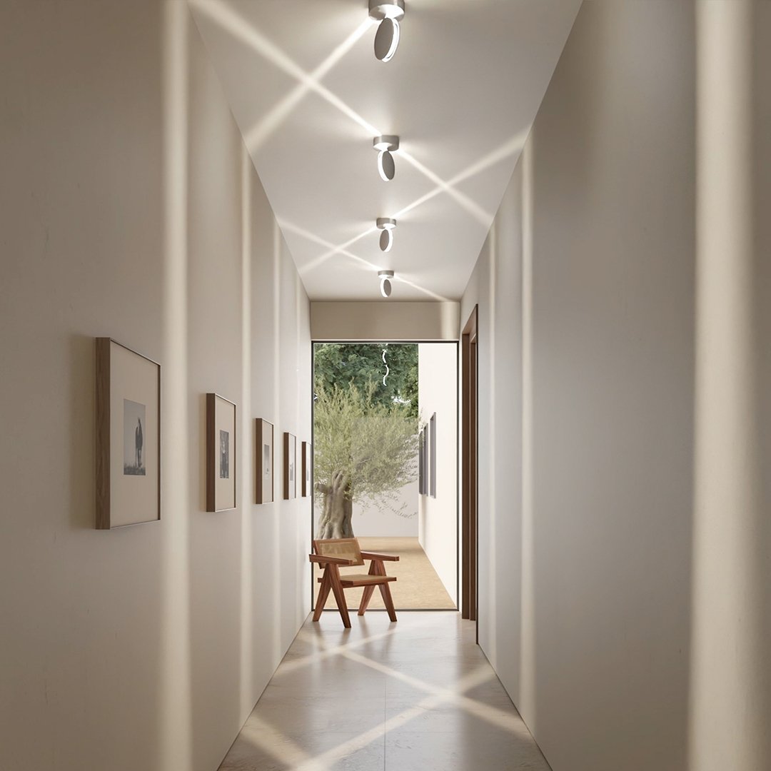 LumenAura Orbit Outdoor LED Wall Light, 360° Rotatable OpalDwell