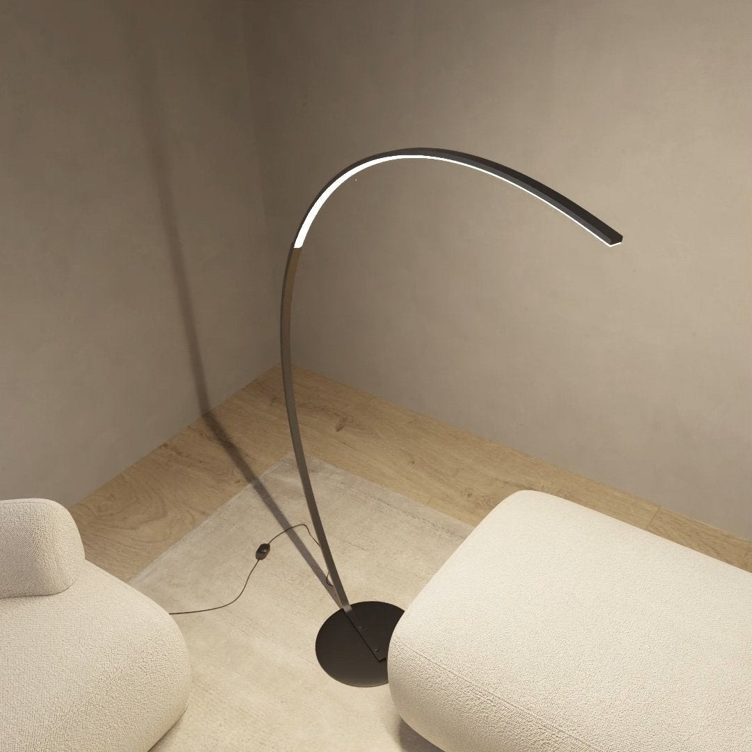 LumaArc LED Floor Lamp With Foot Switch, 2700K Dimmable OpalDwell