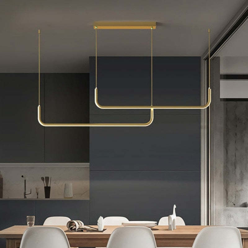 EdgeGlow | Modern LED Pendant Light in Metal and Silicone - OpalDwell