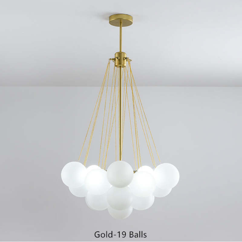 Lumisora Glass and Metal Pendant Light for Living Room - OpalDwell