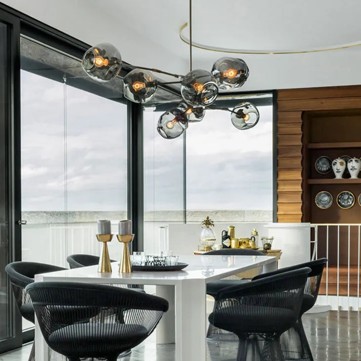 LustraNova Glass Bubble Pendant Light With Branching Arms Ambient Lighting - OpalDwell