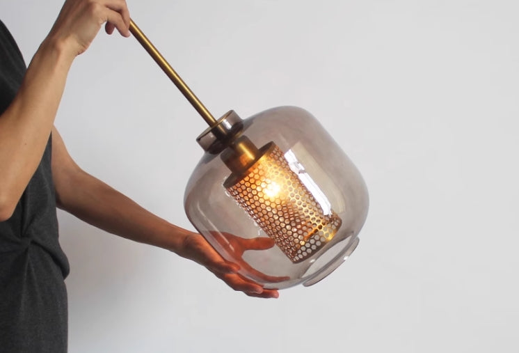 LumenVera Glass Pendant Lamp for Warm Ambient Glow - OpalDwell