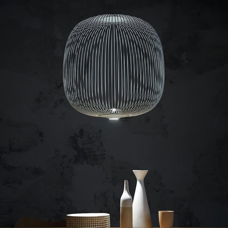 Spokes Suspension Pendant Light With Spoke Motif 35 Cm Diameter 135 Cm High - OpalDwell