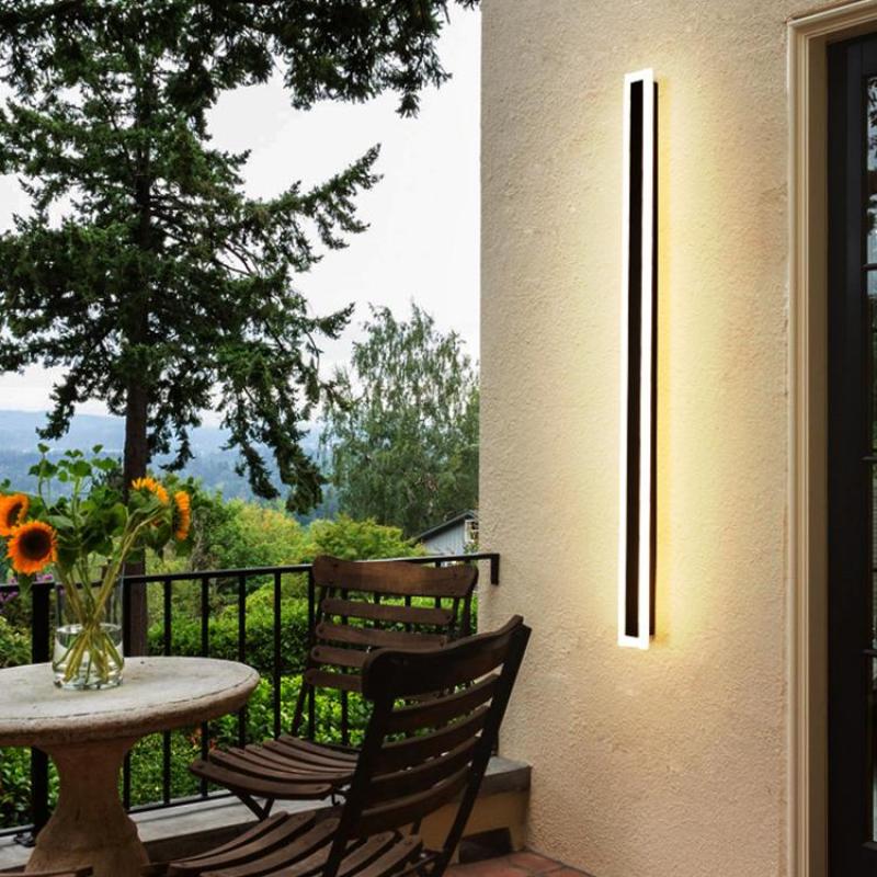 Frostline Linear Outdoor Wall Lamp with Acrylic Pane - OpalDwell