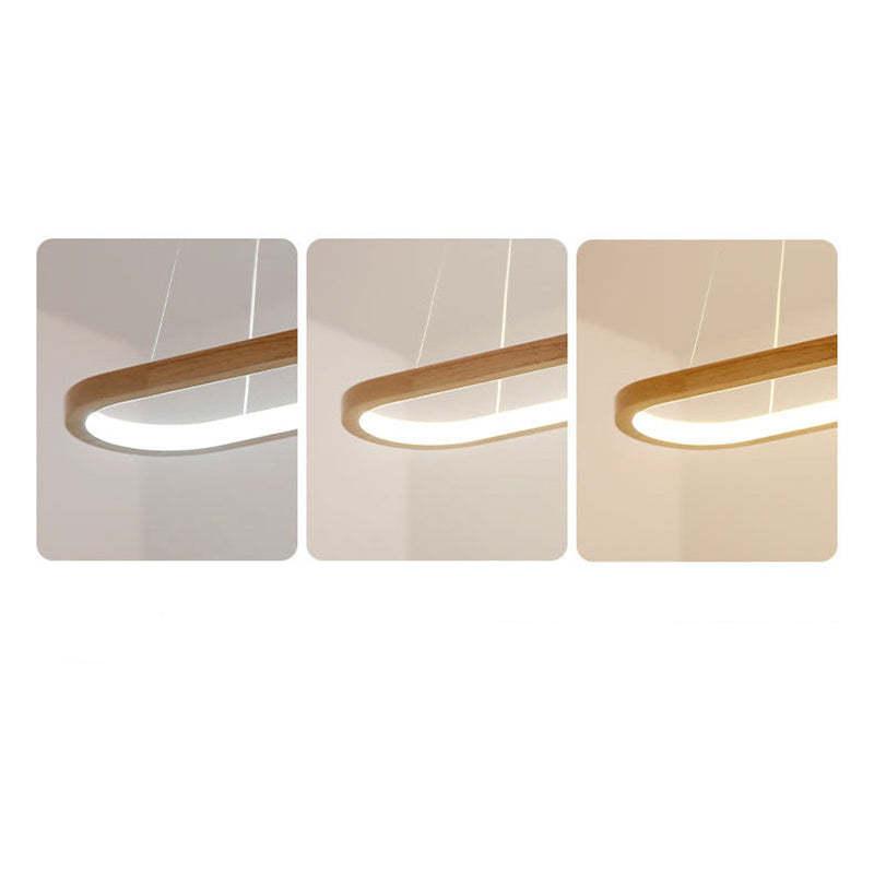 LumaWood Modern Hanging Lamp Metal And Wood With LED - OpalDwell
