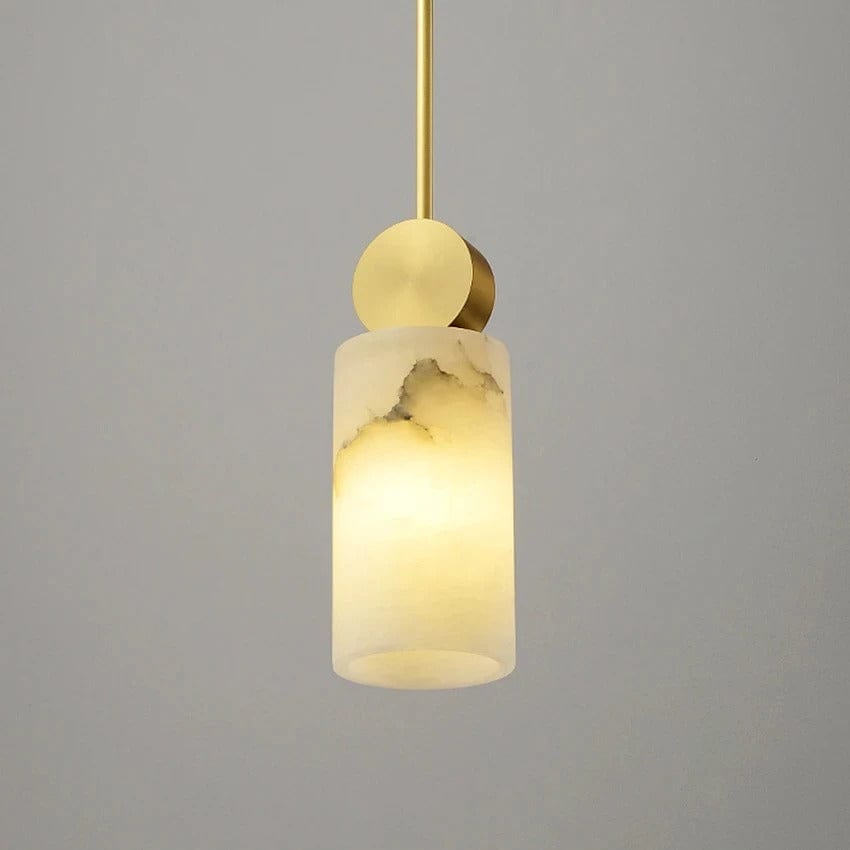 Lunette | Marble and Gold Pendant | OpalDwell - OpalDwell