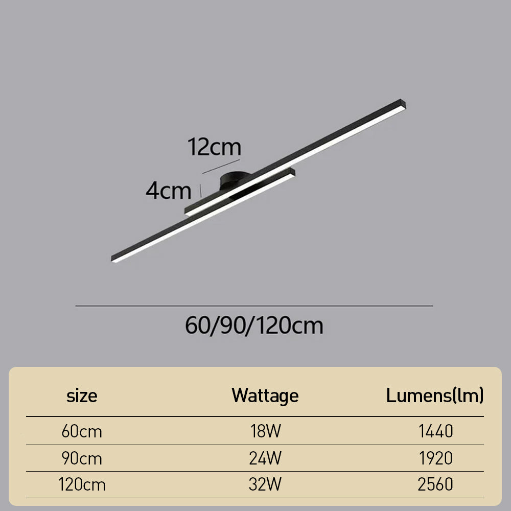LumenVale Minimalist Aluminum LED Semi Flush Ceiling Light For Living Rooms OpalDwell