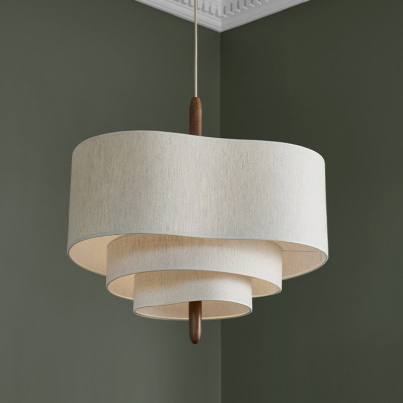LuminaWeave Fabric Chandelier for Warm Cozy and Elegant Ambience OpalDwell