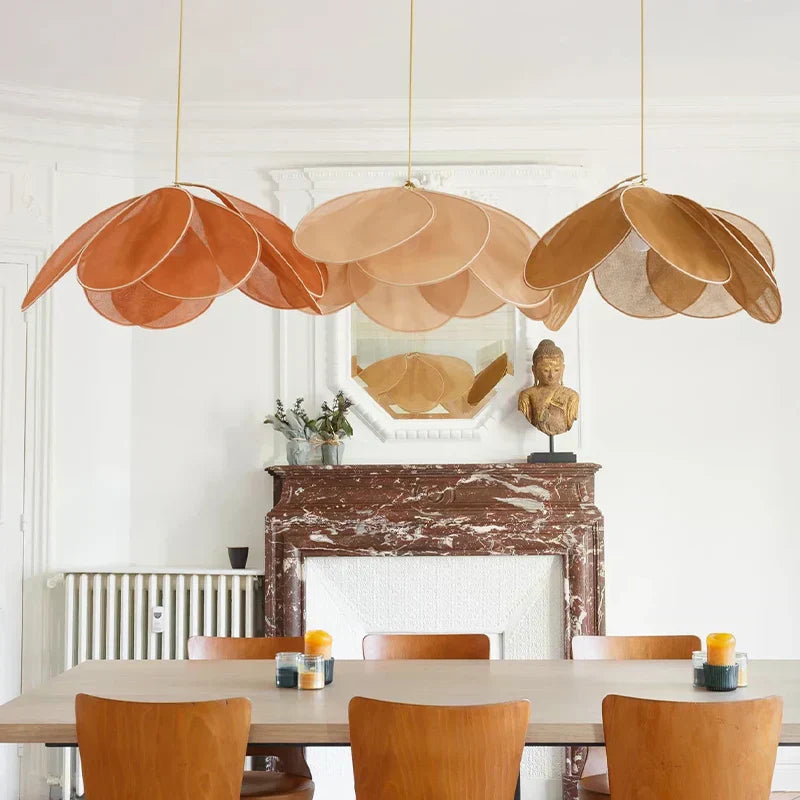 Aurora Bloom Petal Pendant Light with Elegant Floral Glow - OpalDwell