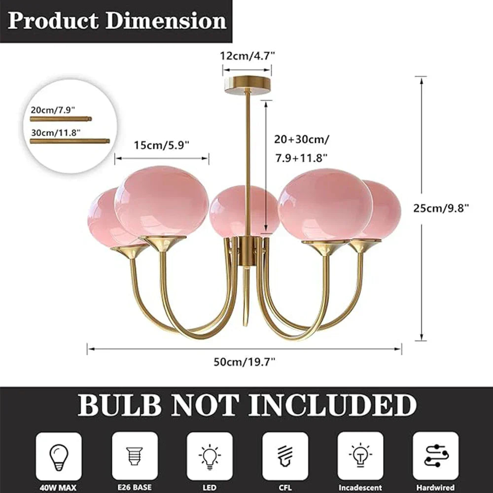 Liora Blush Chandelier - OpalDwell