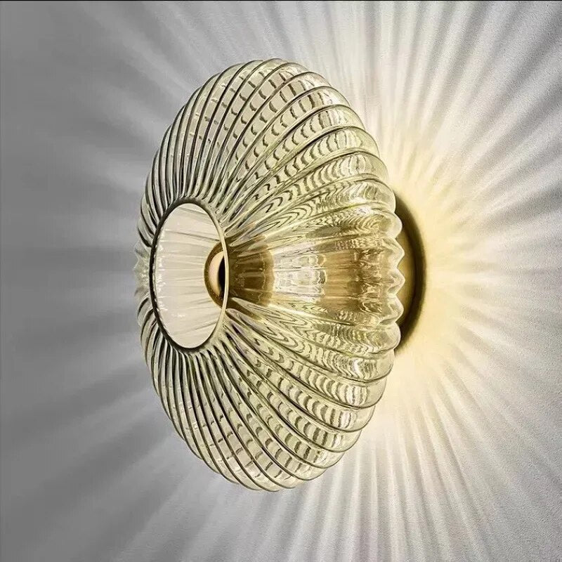 AeroLume Ripple Glass Wall Lamp for Ambient Lighting - OpalDwell