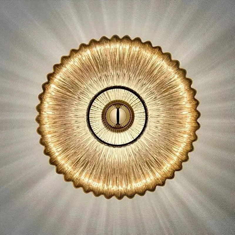 AeroLume Ripple Glass Wall Lamp for Ambient Lighting - OpalDwell