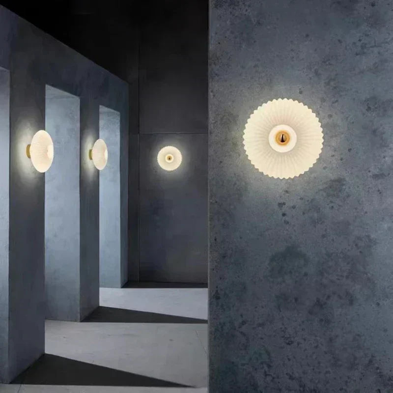 AeroLume Ripple Glass Wall Lamp for Ambient Lighting - OpalDwell