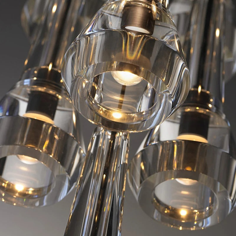 Asterra Premium Full Copper K9 Crystal LED Pendant Lights - OpalDwell