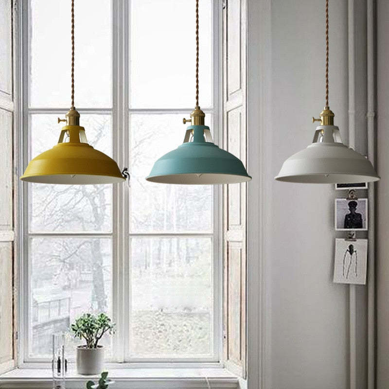 Lyrae Morandi-Style Colorful Metal Pendant Light Glow - OpalDwell