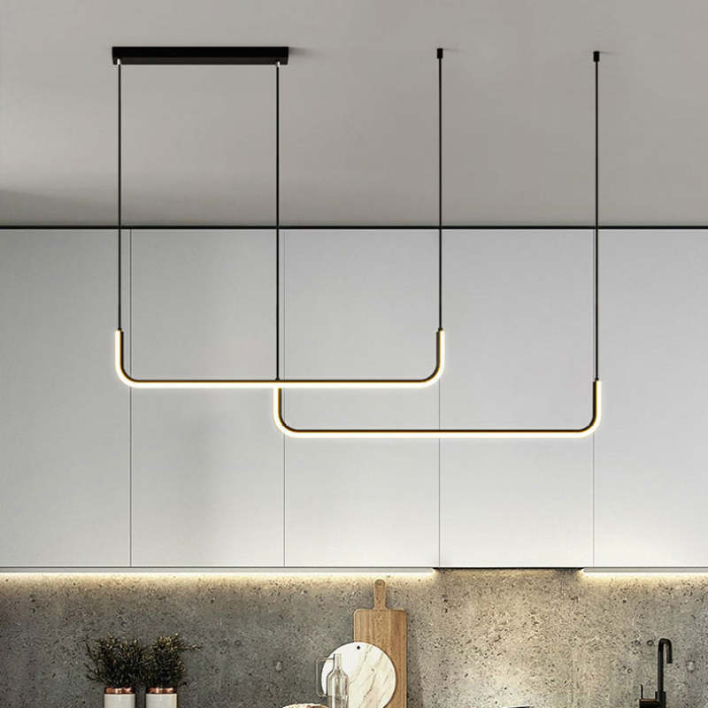EdgeGlow | Modern LED Pendant Light in Metal and Silicone - OpalDwell