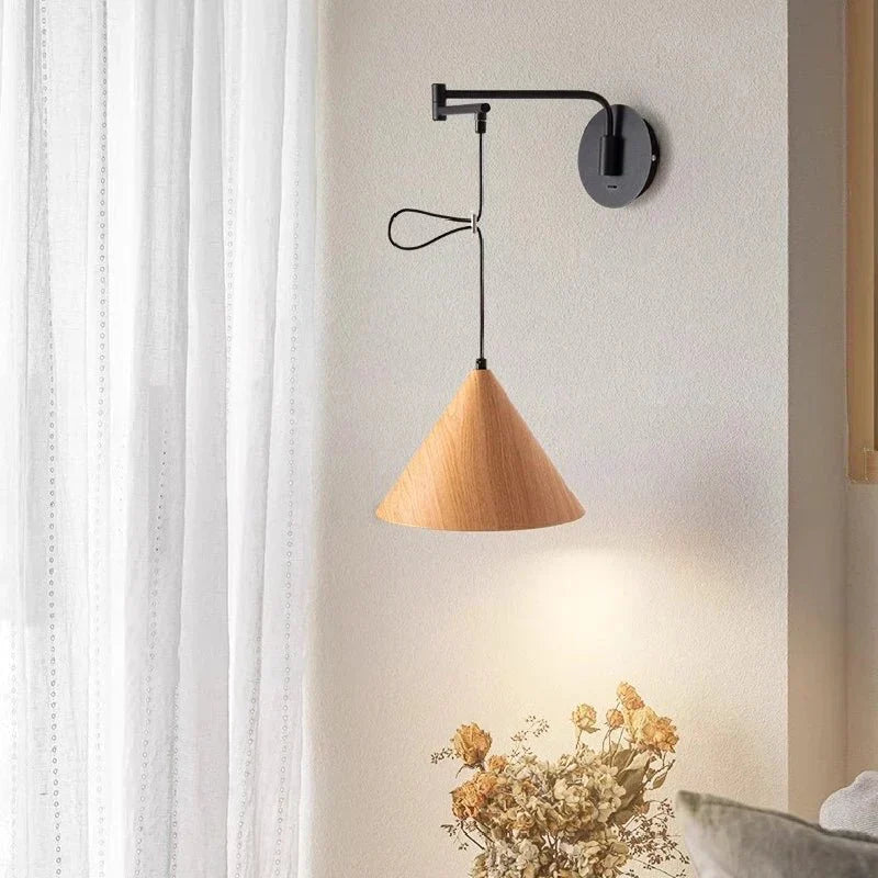 Aeron Swing-Arm Wall Lamp With Adjustable Reading Light - OpalDwell
