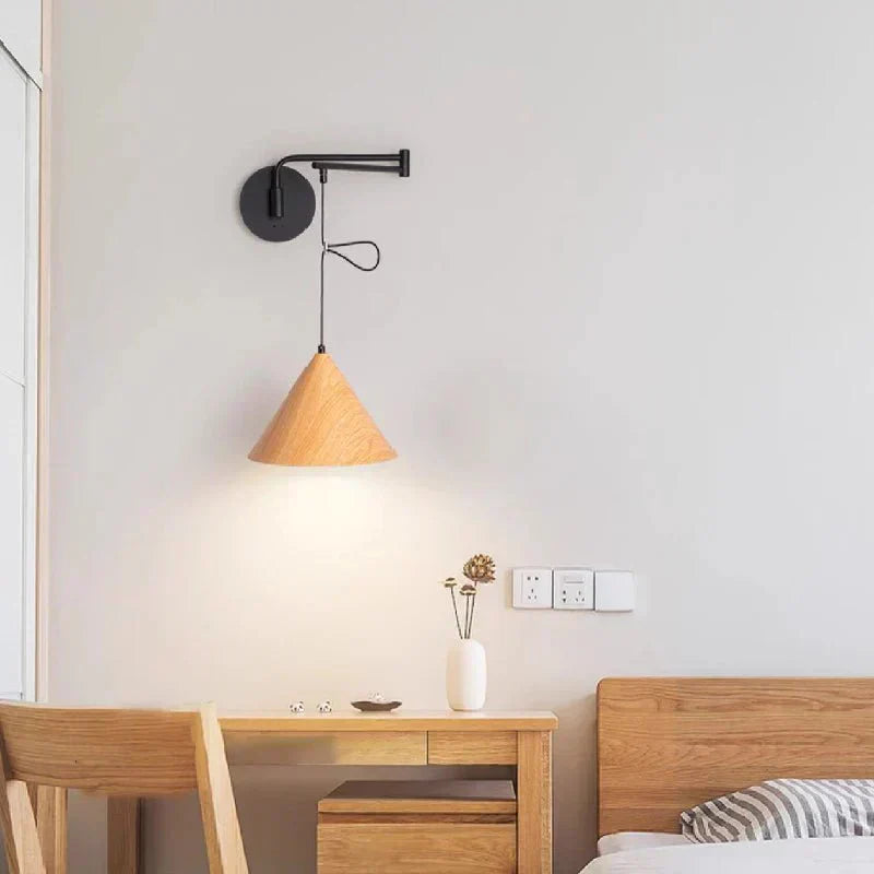 Aeron Swing-Arm Wall Lamp With Adjustable Reading Light - OpalDwell