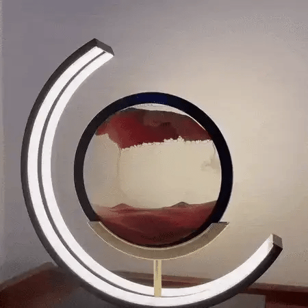 Hourglass Sands Desk Lamp With Warm Glow Accent Finish - OpalDwell