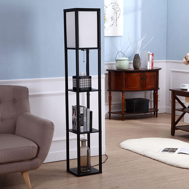 Rowan | Floor Lamp With Shelves OpalDwell