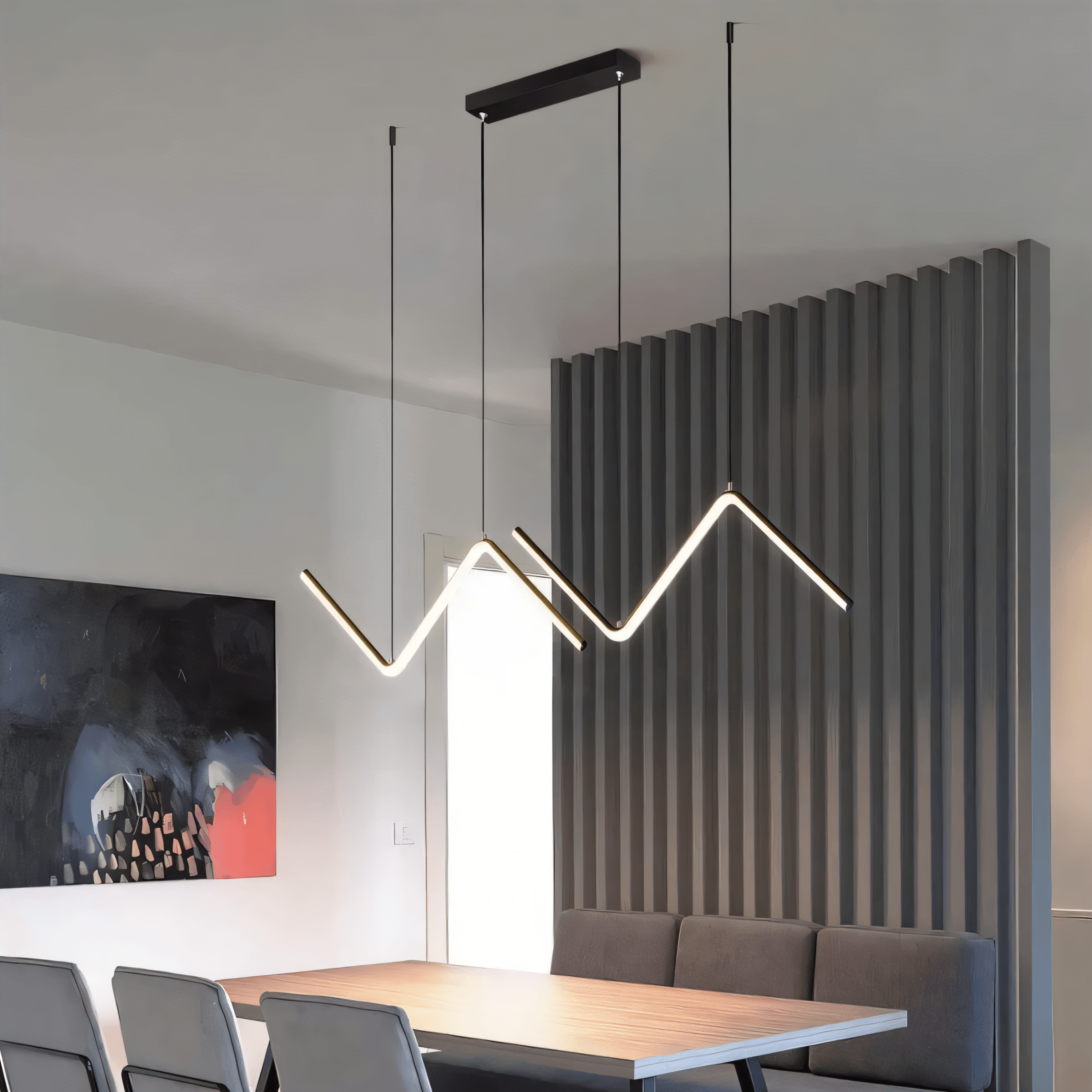 Solenne | Geometric Triangle Chandelier - OpalDwell