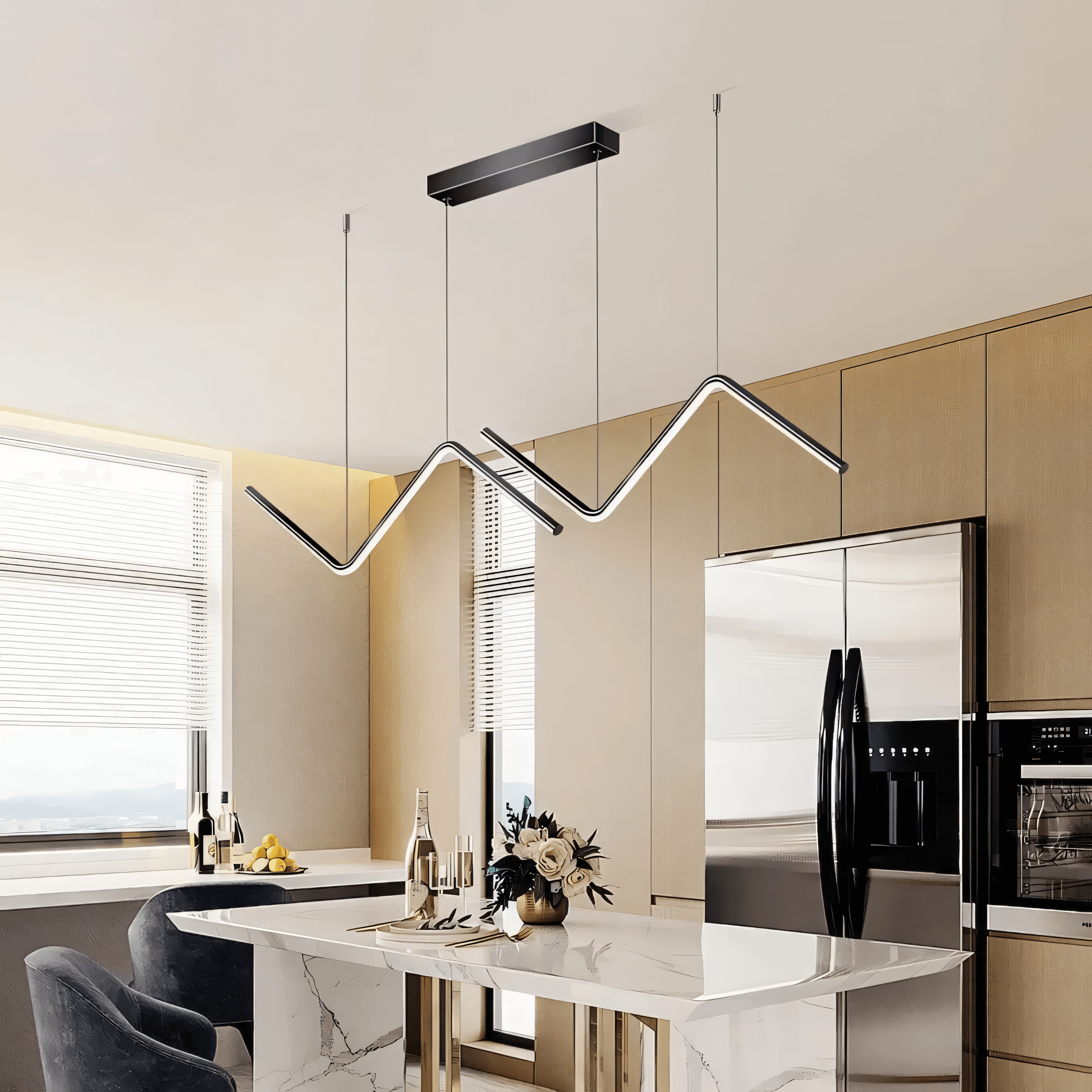 Solenne | Geometric Triangle Chandelier - OpalDwell