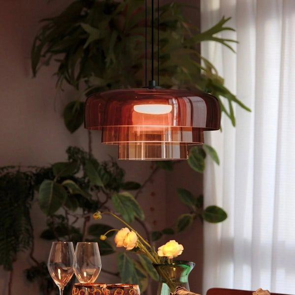 FjordLumen Glass Pendant Light Norwegian Craft Lighting - OpalDwell