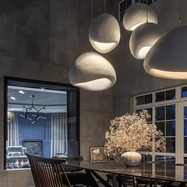 NimbleGlow Wabi Sabi LED Adjustable Pendant Light Fixture OpalDwell