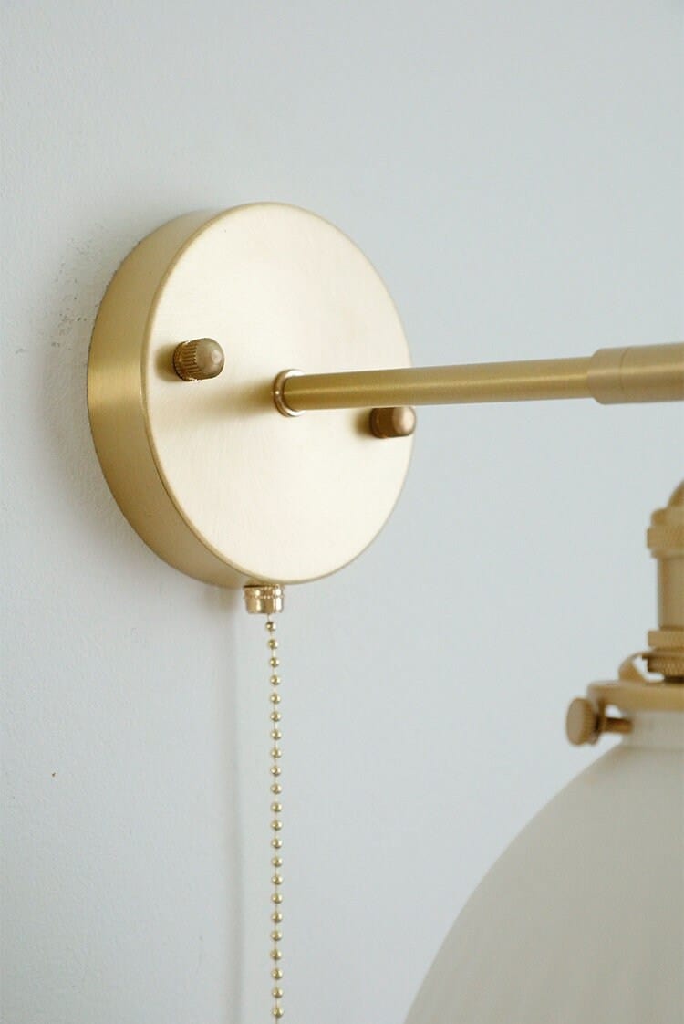 Handmade Ceramic Wall Sconce in Pleated Cup Design, Bulb Included - OpalDwell