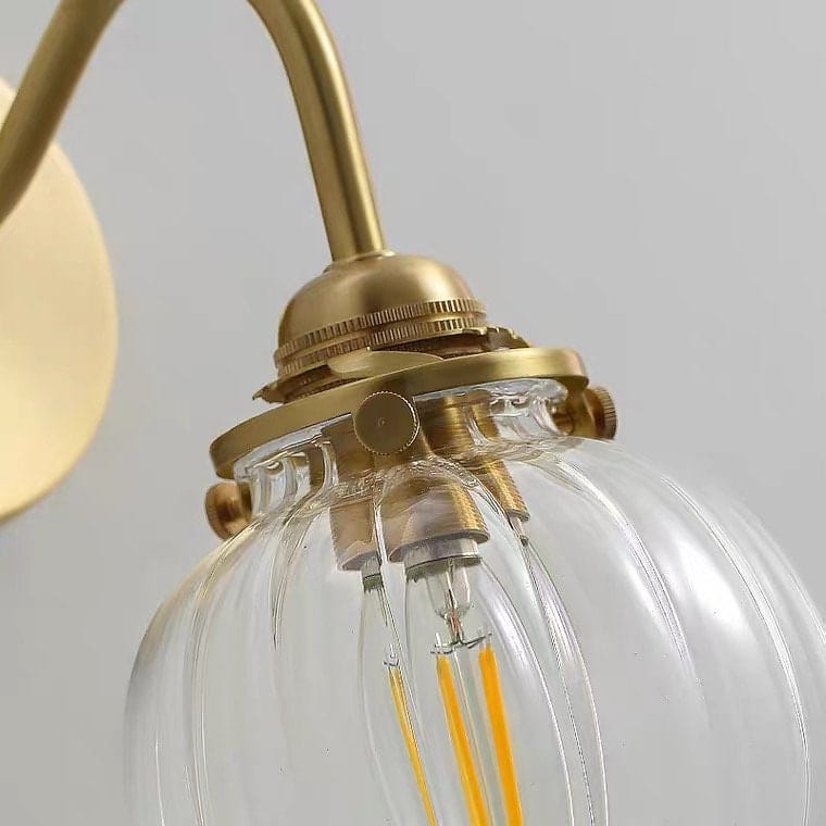 Small Vintage Glass Globe Wall Sconce | OpalDwell - OpalDwell