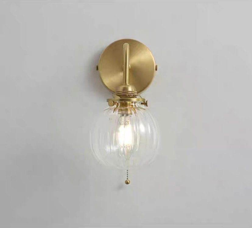 Small Vintage Glass Globe Wall Sconce | OpalDwell - OpalDwell