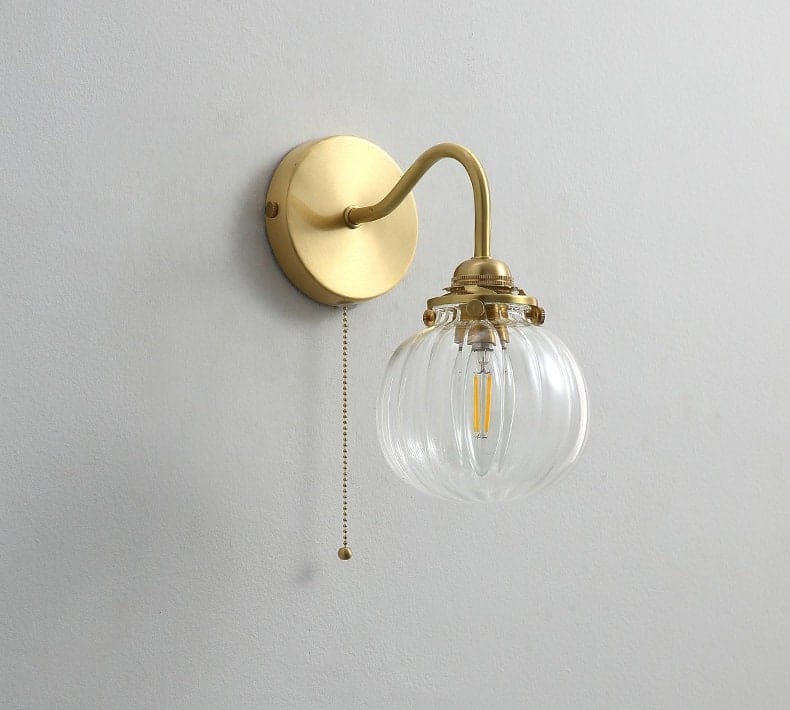 Small Vintage Glass Globe Wall Sconce | OpalDwell - OpalDwell