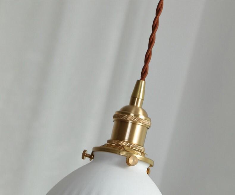 Kazumi | Ribbed Ceramic LED Pendant Light in Japanese Pleated Cup Shape, Bulb Included | OpalDwell - OpalDwell