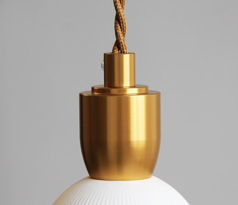 Liora Deco Ribbed Ceramic Pendant Light with Bulb Included - OpalDwell