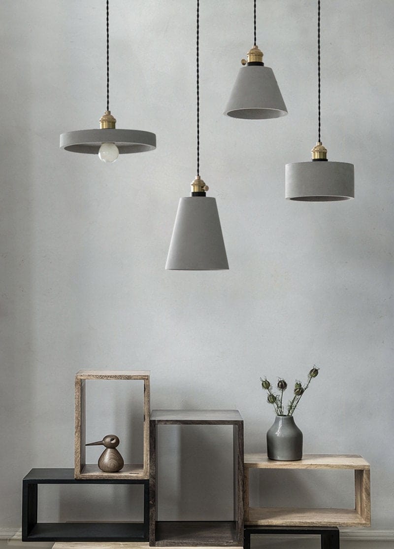 Kelda Handcrafted Cement Pendant LED Light in Nordic Style - Bulb Included | OpalDwell - OpalDwell